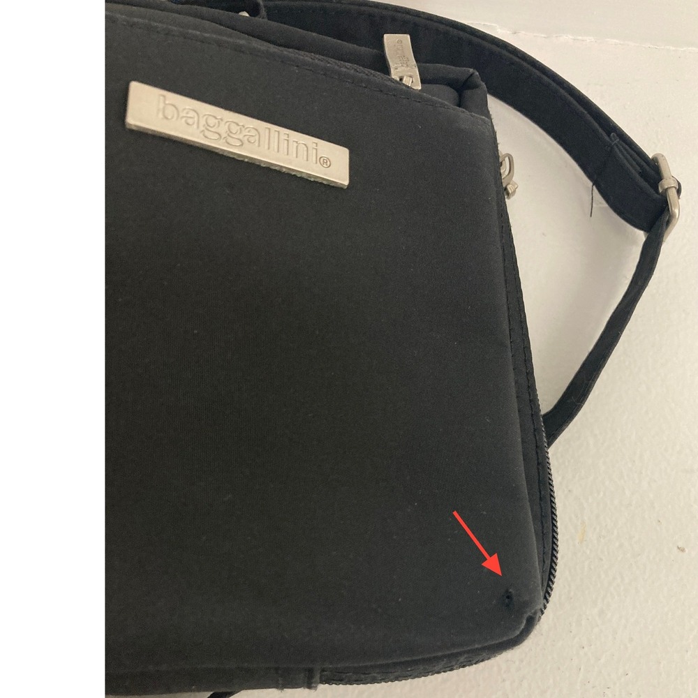 Baggallini Black Nylon Convertible Crossbody Bag Multi Pocket Travel Organizer - Picture 5 of 16